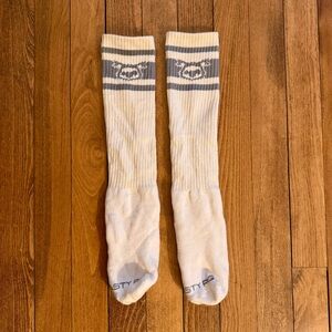 Nasty Pig white and gray crew socks | OSFA